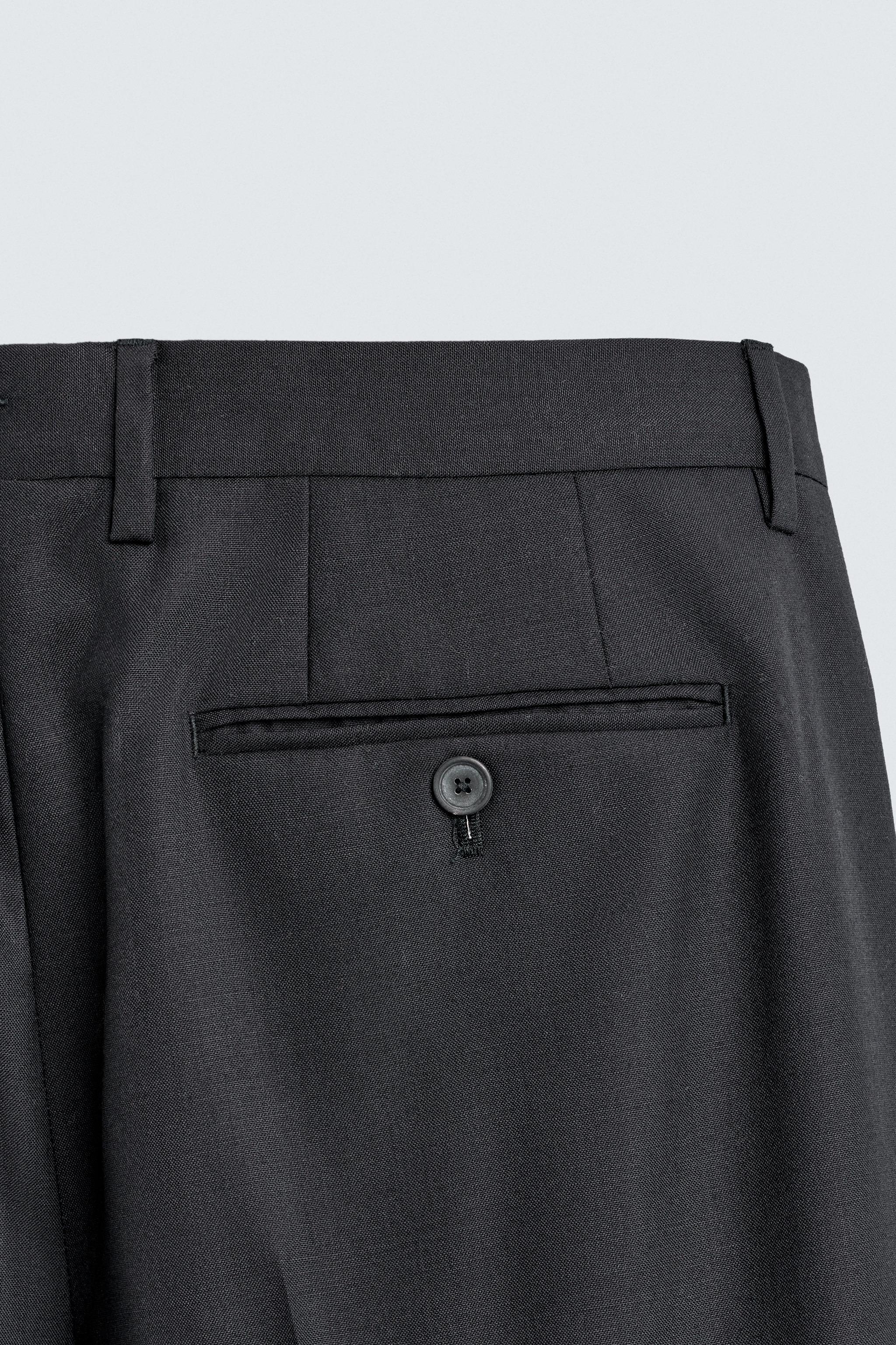100% WOOL SUIT PANTS